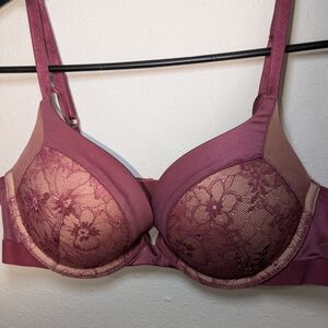 Victoria's Secret- Very Sexy Push Up Burgundy Lace Bra-32C
